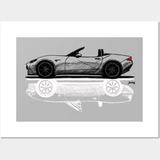 My sketch of the Japanese roadster car ND and NA Posters and Art